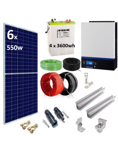 Kit Solar Aislada 3000W 24V 14400wh