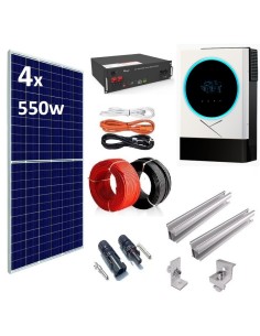 Kit Fotovoltaico con Inversor HUAWEI 3 kW KTL L1 Monofásico + 6 Paneles  Solares