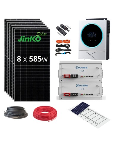 Kit Solar Aislada 5600w|23.4kwh/dia|10.24kw litio